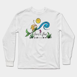 Lean Into the Flow: Magical Mermaid Watercolor Illustration Long Sleeve T-Shirt